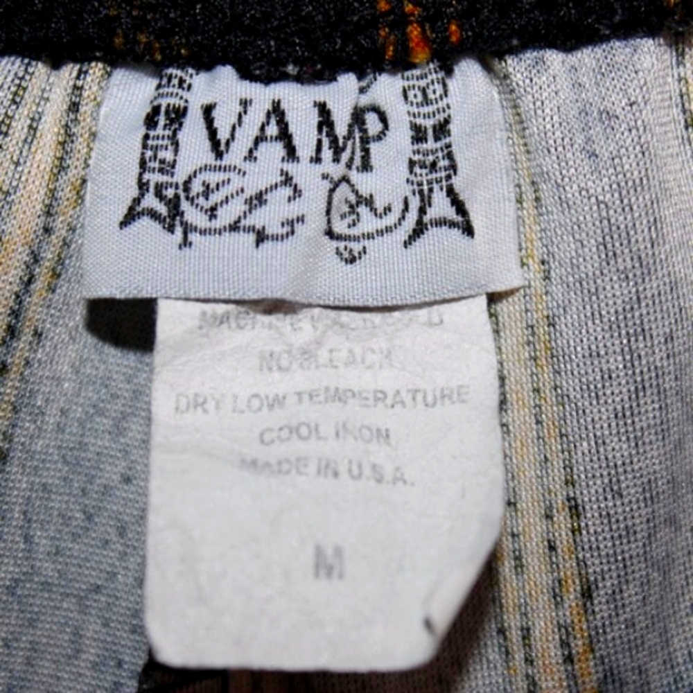VAMP Vintage Stripe Flare Pants Wide Leg Medium - Picture 7 of 7
